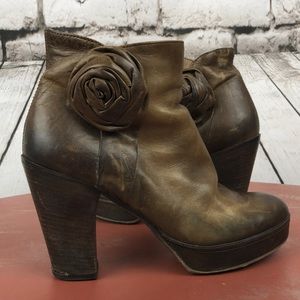 Anthropologie Sciapo Vintage Leather Booties